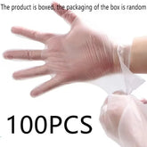 100PCS Disposable TPE Gloves Kitchen Bathroom Restaurant Camping Travel Waterproof Oil-Proof Household Cleaning Tools